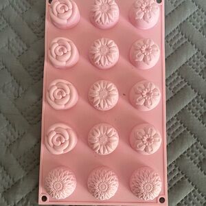 Pink Floral Silicone Mold for Baking and Crafts